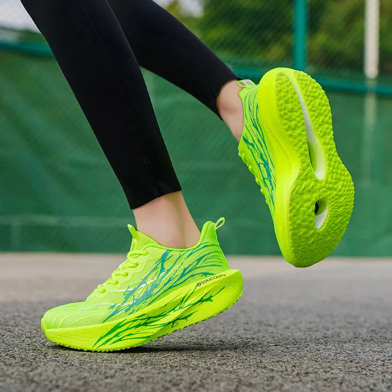 Marathon Running Shoes Carbon Board Speciality Sports Breathable Lightweight Women's Comfortable Athletic Nonskid Sneakers