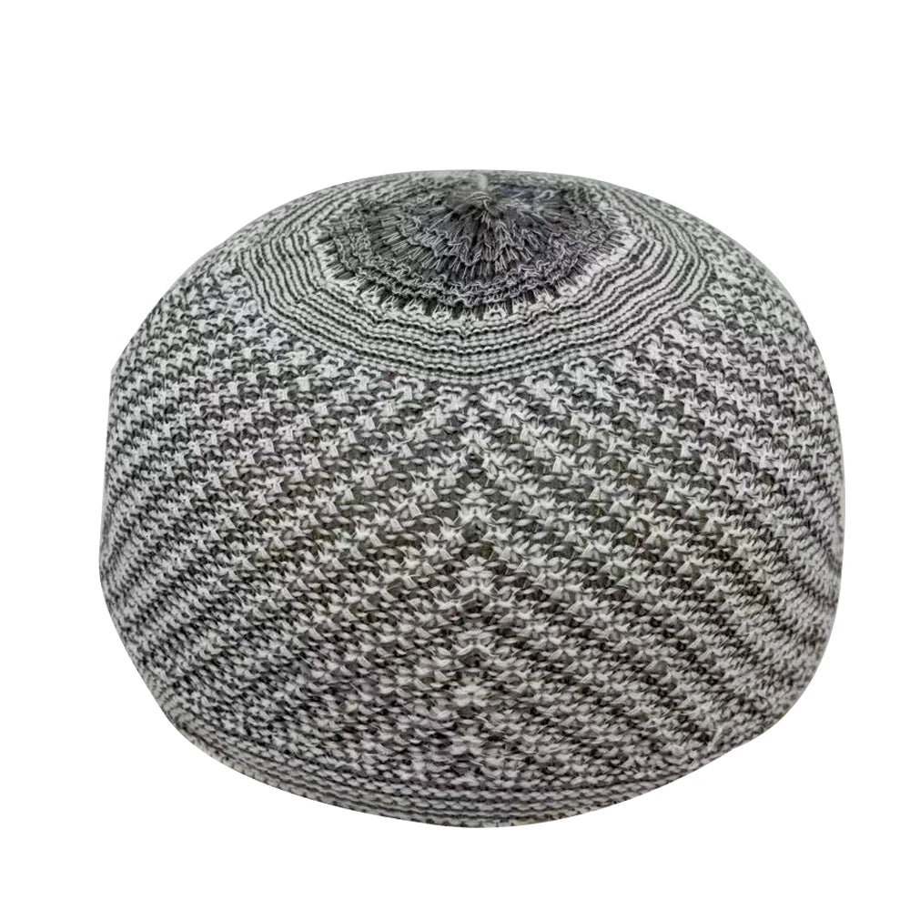 Muslim Hats for Men Knitted Prayer Hat Islamic Ramadan Jewish Kippah Homme Hat Men's Turban Bonnet Cotton Skull Beanie Cap