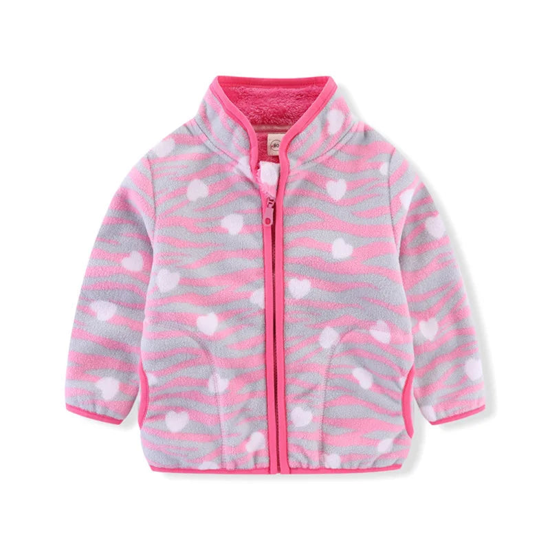 Boys Girls Autumn Winter Hooded Jacket Toddler Long Sleeve Zipper Outwear with Print Costume Baby Clothing New Arrivals