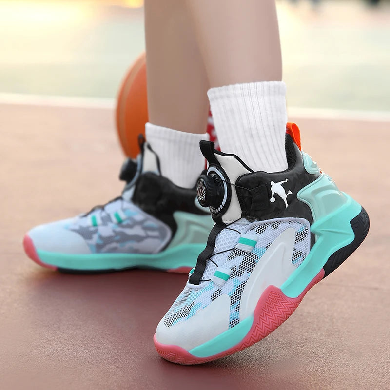 Kids Basketball Shoes Boys Sneakers Non-slip Child Trainer Basket Shoes Outdoor Children Sport Shoes Sneakers Sportschuhe Kinder