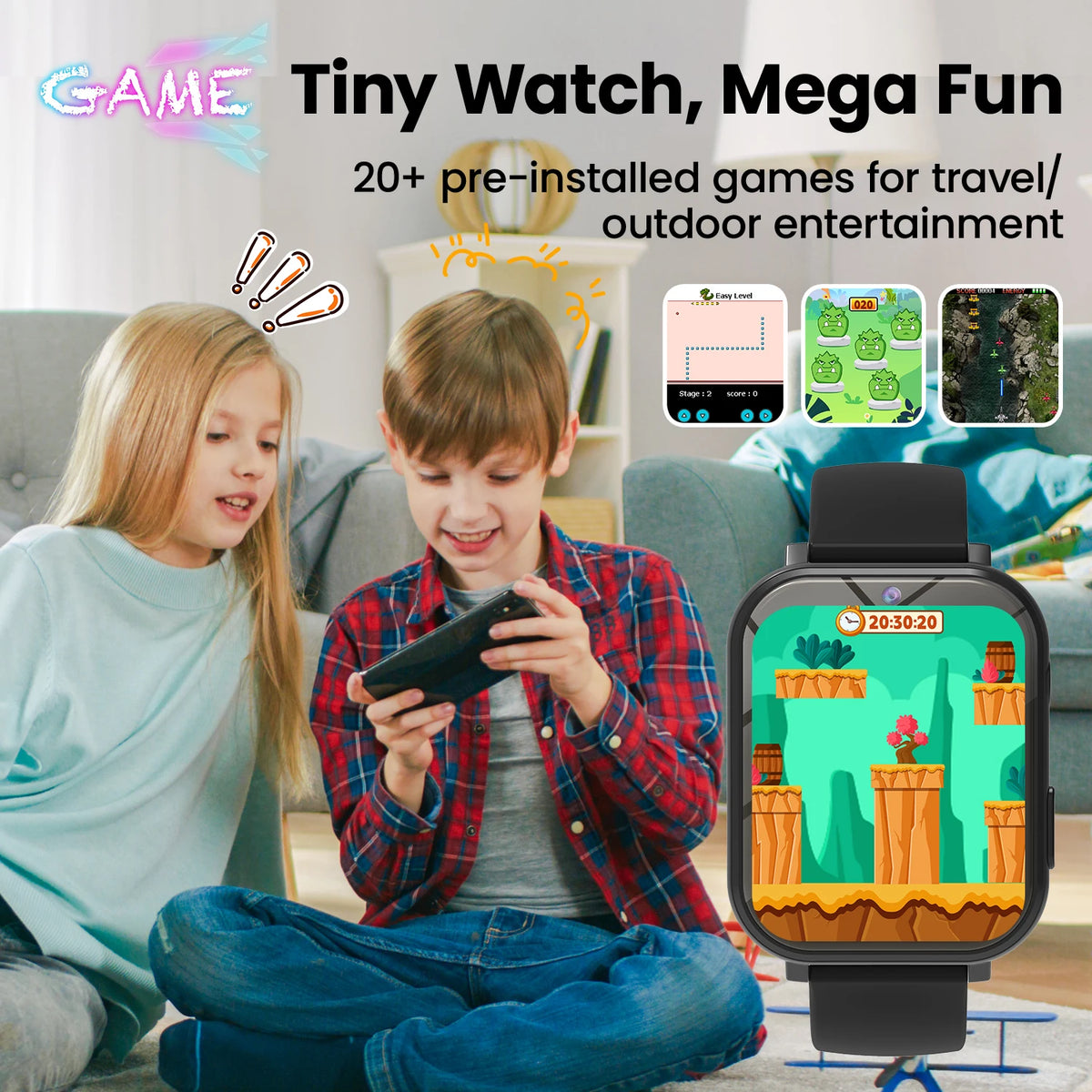Kids Smart Watch with Camera for Boys Girls Age 4-12 Educational Game Watch Pedometer Alarm Flashlight Birthday Gifts Funny Toy