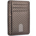 Men's Slim Minimalist Front Pocket Wallet - Anti-RFID Block PU Leather ID/Credit Card Holder with Magic Anti-Theft Protection