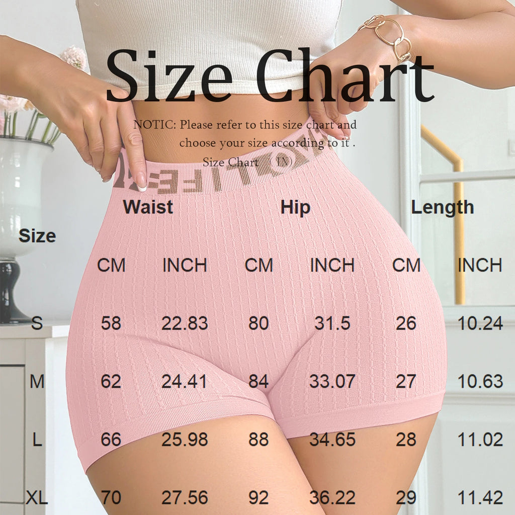 Women's Thin High Waisted Sports Yoga Shorts Solid Fashionable Casual Comofortable Underwear Homewear Fitness Boxer Shorts