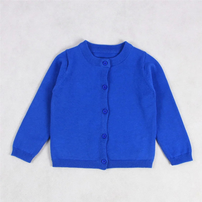Girls Cardigan Baby Children Knitted Cardigan Sweater Boys Girls Candy Color Clothing Kids Spring Autumn Outer Wear