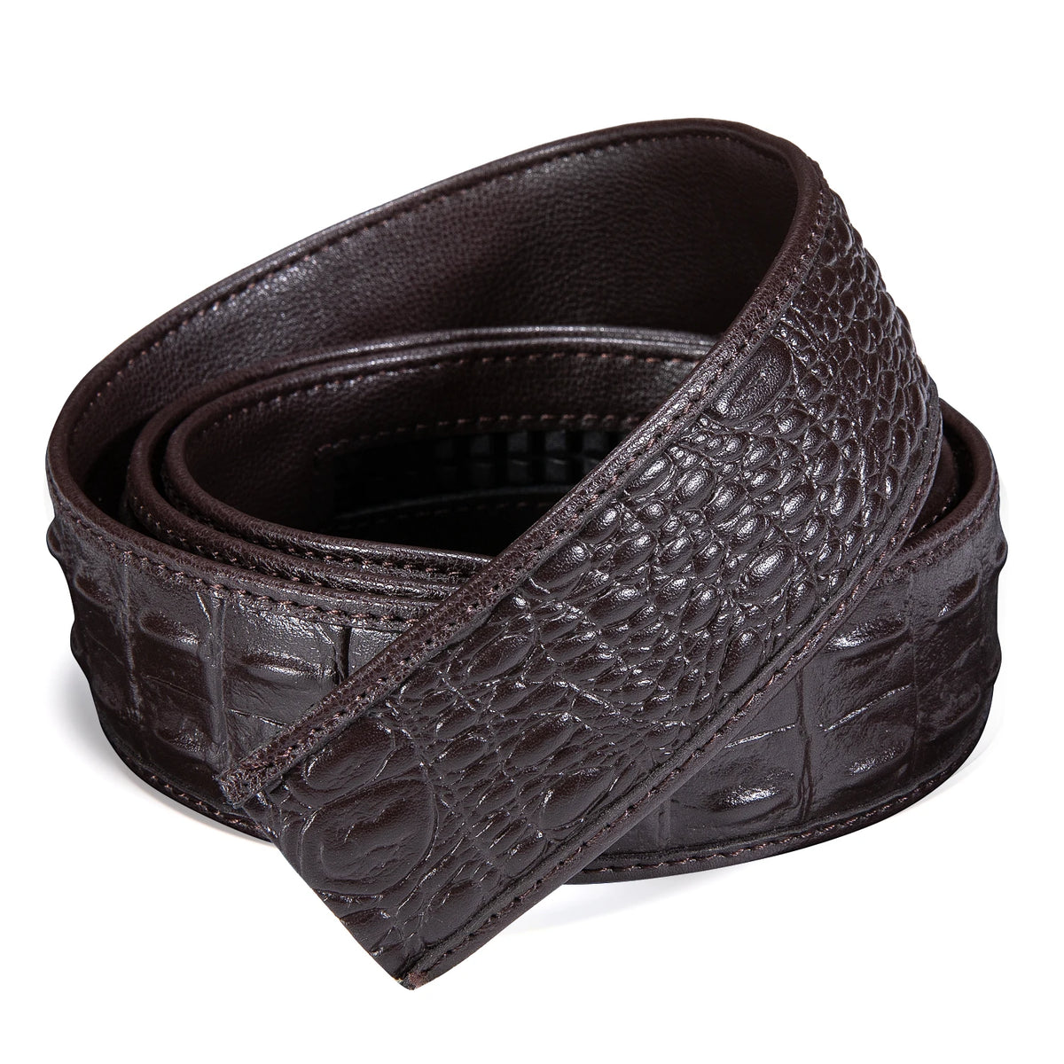 3.5cm wide Luxury Leather Belts for Men Automatic Buckle Blue Men's Belt without Buckle 130CM