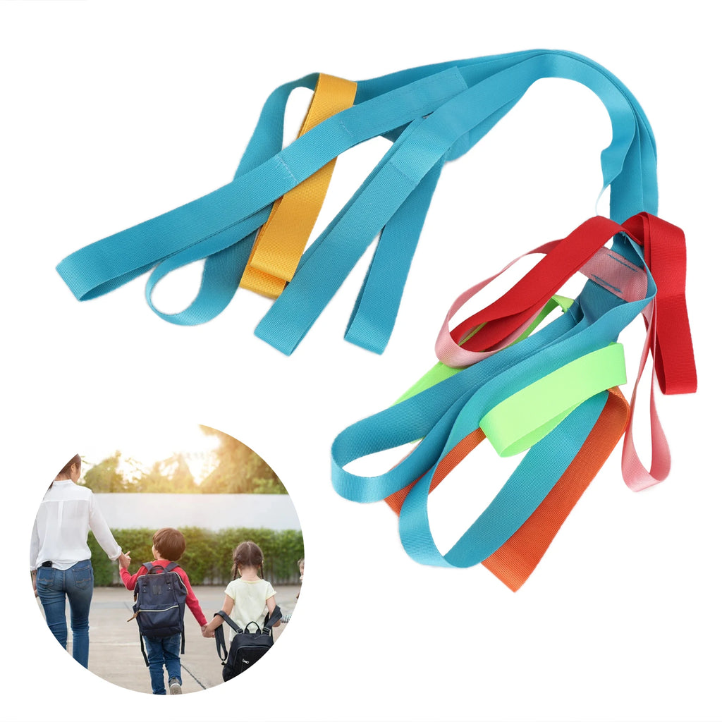 Kids Safety Line Rope Kids Walking Rope Anti‑Lost Colorful Handles Children Safety Line Rope for Preschool Daycare