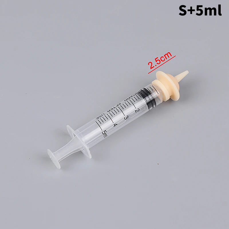Pet Feeding Nipple For Puppy Dog Cat Hamster Feeding Pacifier Medicine Feeding Oral Syringe With Silicone Nipple Feeder