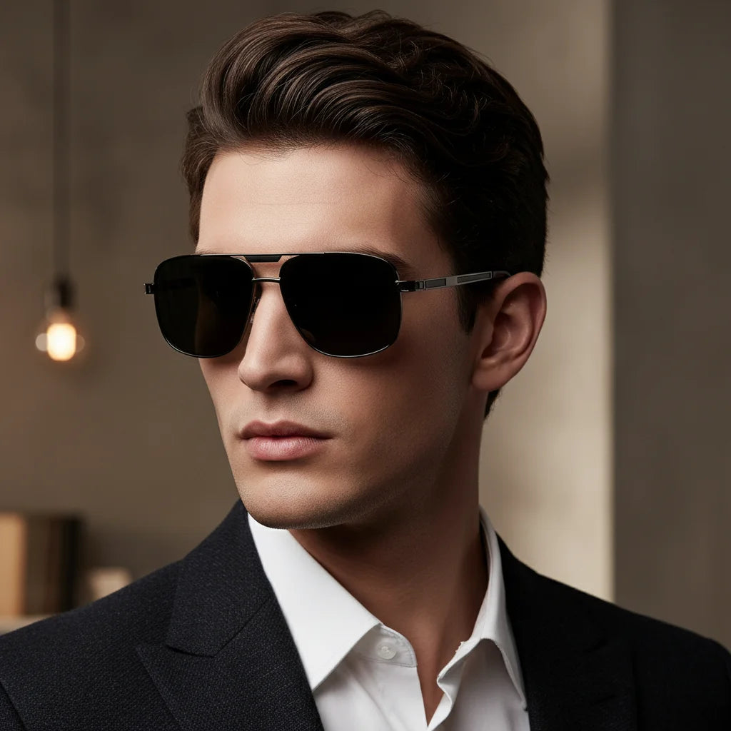 New High-end Sunglasses For Men - Uv-resistant And Strong Light-blocking Driving Sunglasses7722