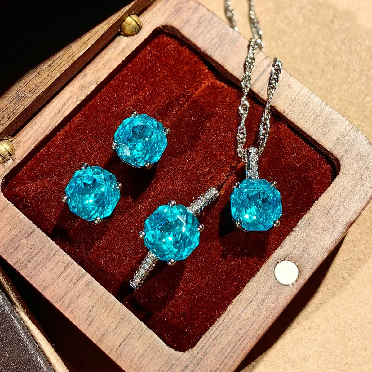 925 Sterling Silver Women Rings Necklaces Earrings Pendants Inlaid Colorful Diamonds Yellow Diamonds Jewelry