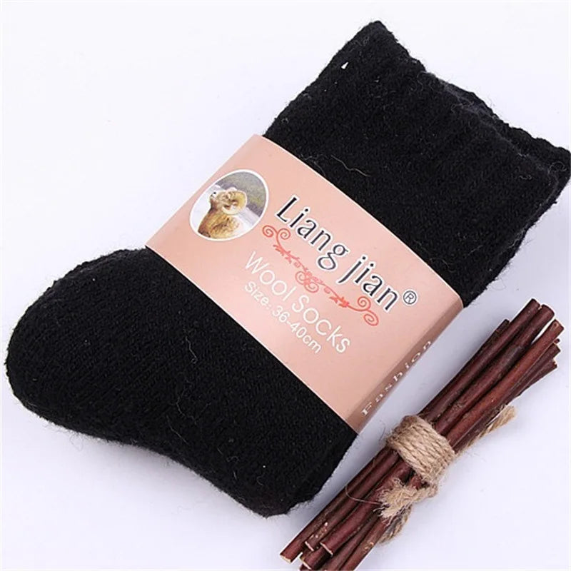 Super Warm Funny Happy Male Men Thicker Solid Socks Merino Wool Rabbit Socks Snow Winter Socks calceta hombre skarpety meskie