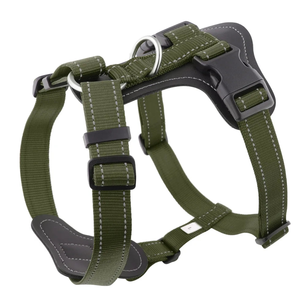 New High-quality Collars Harnesses Leather Dog Leash for Large Medium and Small Dogs Walking Harness Vest-style Pet Supplies
