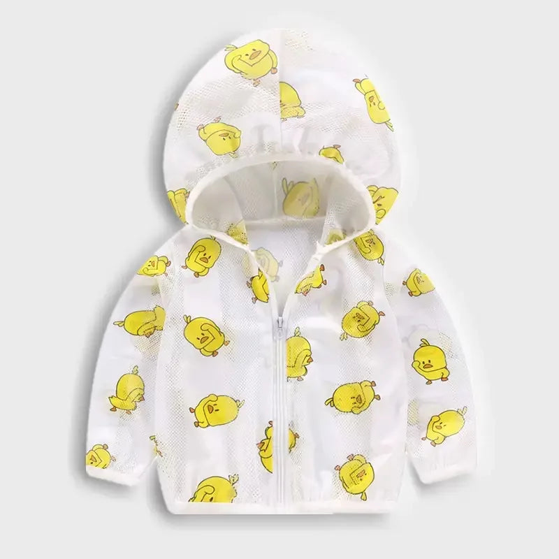 Children's Sunscreen Clothing Jacket Summer New Boys Little Girls Thin Coat Kids Outdoor Breathable Clothes KF1016