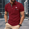 Men's Summer Fashion Lapel Polo Shirt Short Sleeve Solid Color Breathable Business Casual Daily Wear Top With Chest Pocket