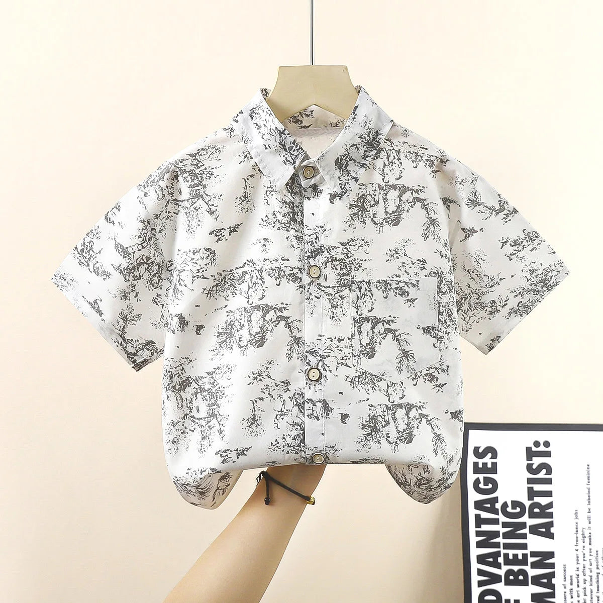 Fashion Colorful Boys Shirts Toddler Kids Tops Teenager Summer Outfits Children's Clothes