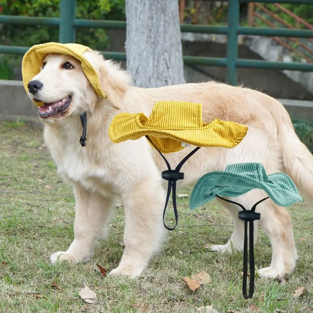 Pet Accessories Adjustable Dog Fisherman Hat Soft with Ear Holes Cat Sunscreen Hat Breathable Dog Baseball Cap for Dogs Cats
