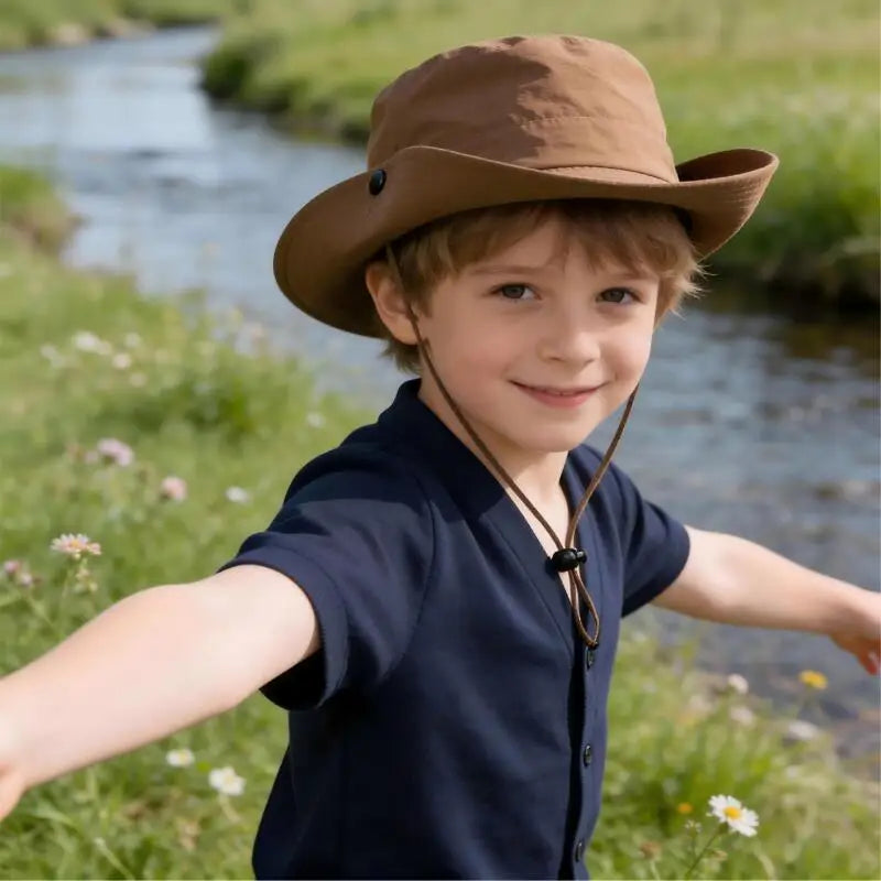 Children Summer Hats for Boys Girl Solid Color Breathable Fisherman Hat Lightweight Mountaineering Camping Sun Protect Accessory