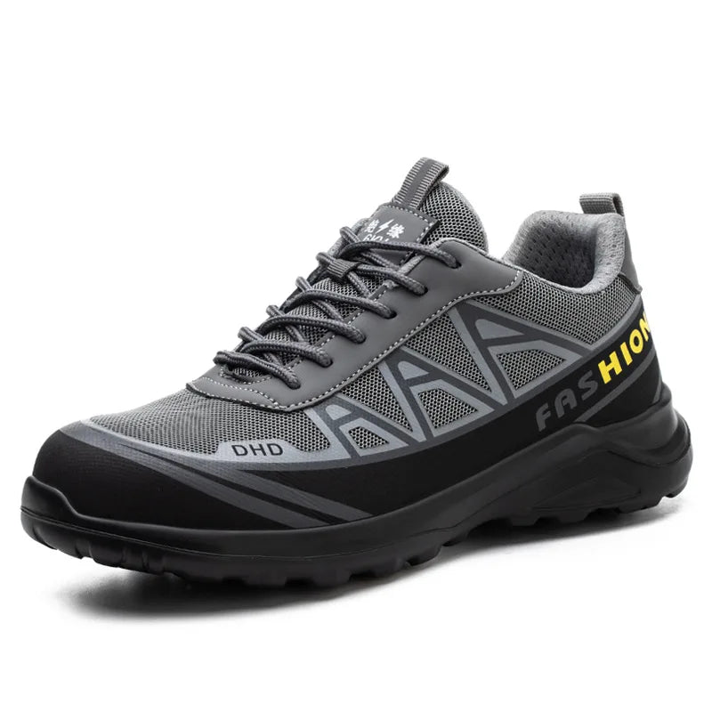Men's Safety Shoes Anti Smash Anti Puncture Man Work Shoes Indestructible Sneakers Wear Resistant Breathable Men Shoes Steel Toe