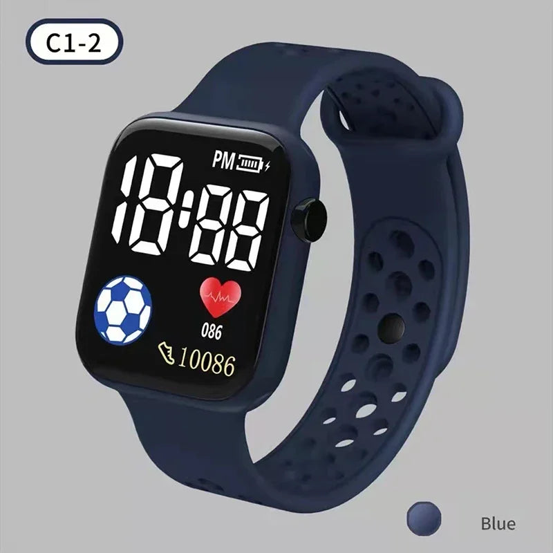 YIKAZE Cartoon LED Digital Kids Watch Fashion Sports Electronic Watch for 3-5 years old Boys and Girls Silicone Gift Watch