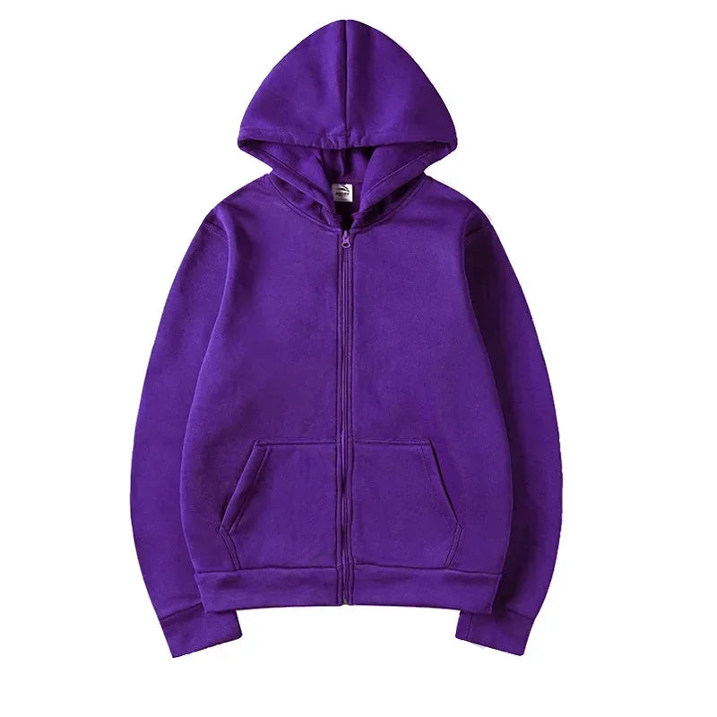 Fall Men's Lady Casual Long Sleeve Hoodie Sweatshirt Jacket with Zipper - Ideal for Relaxed Outings & Male Couple Fashion