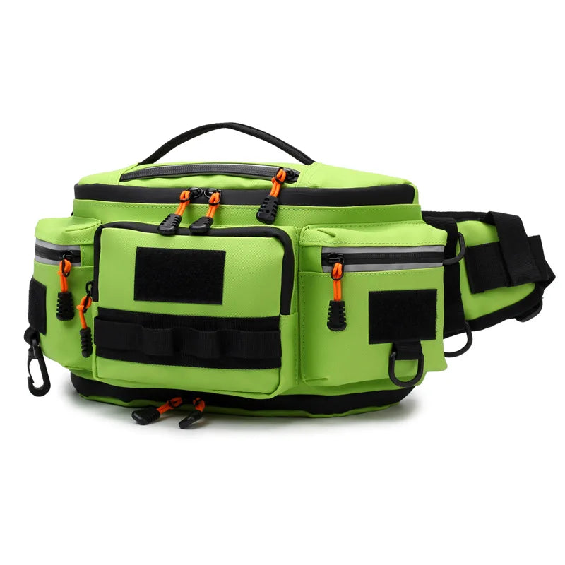 Motorcycle Waist Bag Men Fishing Lure Bag Sports Hunting Fanny Pack Outdoor Hiking Running Rig Pouch Multi-pockets Chest Bag
