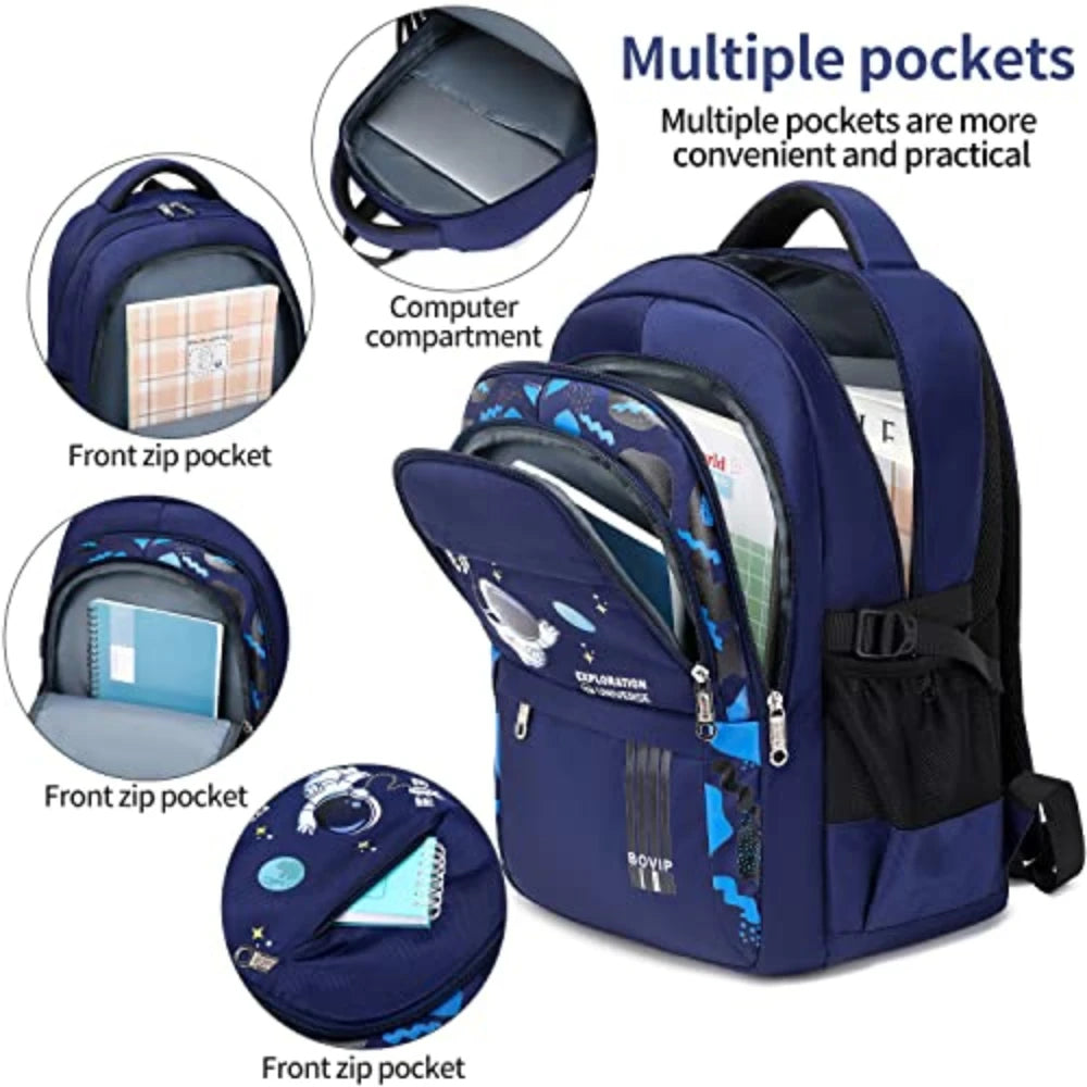 Kids Backpack for Boys Girls Astronaut Lightweight Bookbags School Bags Backpack for Elementary Middle School Waterproof