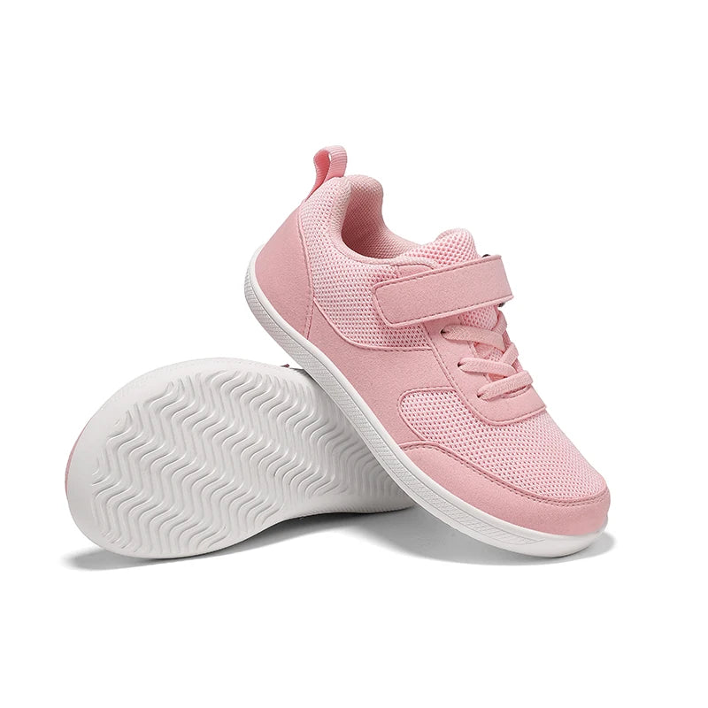 Kids Shoes Wide Toe Barefoot for Children Boys Girls Baby Sneakers Lightweight Hook&Loop Mesh Artificial Infant Toddler Tennis