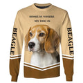 Home Is Where My Dog Is Beagle hoodies 3D Printed Zipper Hoodies/Sweatshirts women for men Halloween cosplay costumes