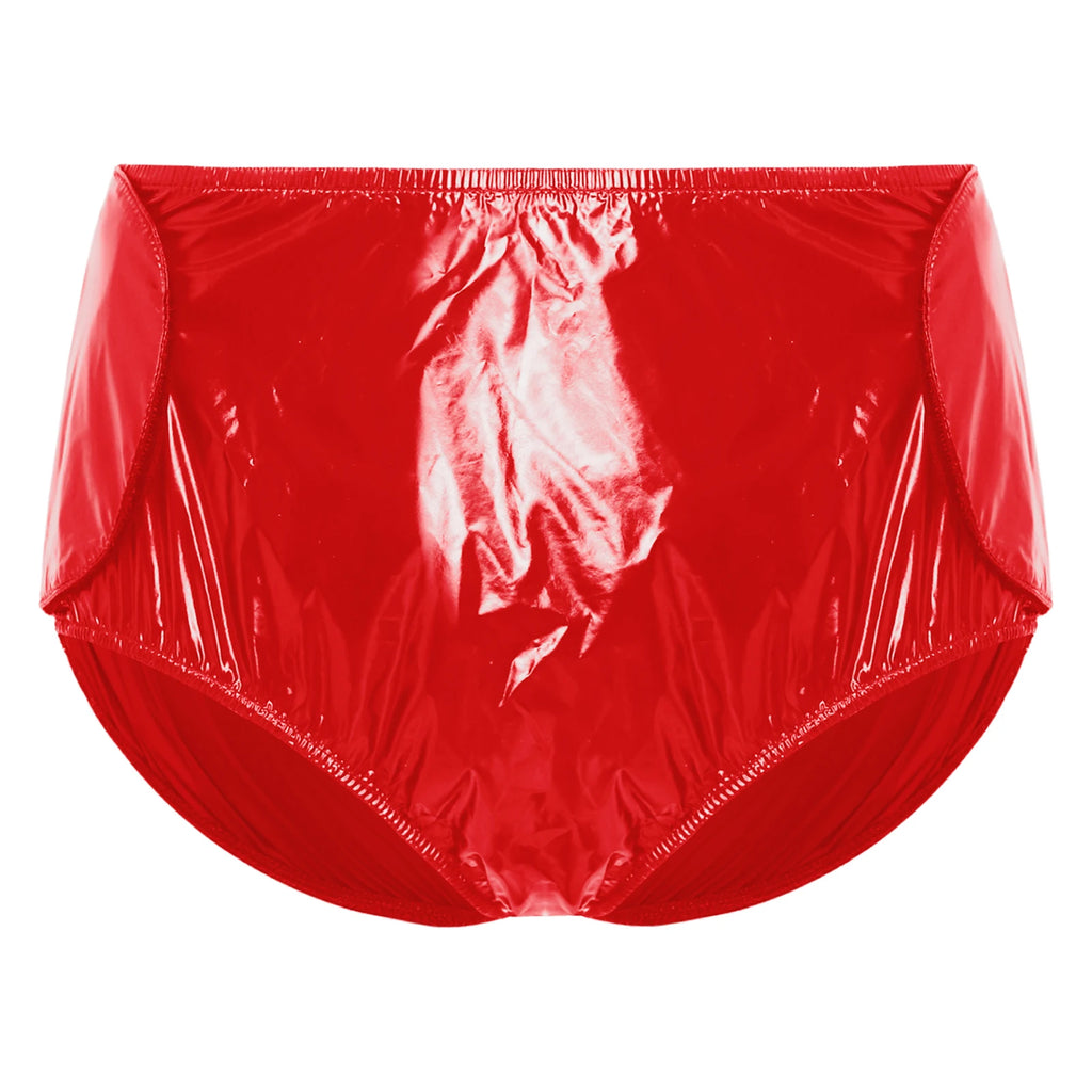 Womens Swim Sets Waterproof Vinyl Adaptive Swimwear Beachwear Outfits Short Sleeve Crop Top and Hook and Diaper Cover Shorts