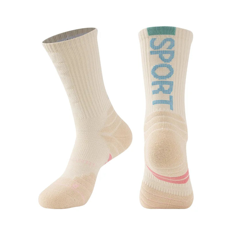 Women Professional Basketball Sock Long Tube Sports  Men Thickened High Towel Sweat-absorbent Non-slip Breathable Elite W100