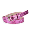 New Children's Belt Fashion Glitter Thin Belt Casual Trend Youth Belt Primary School Boys and Girls' Belts Jeans Short Belt