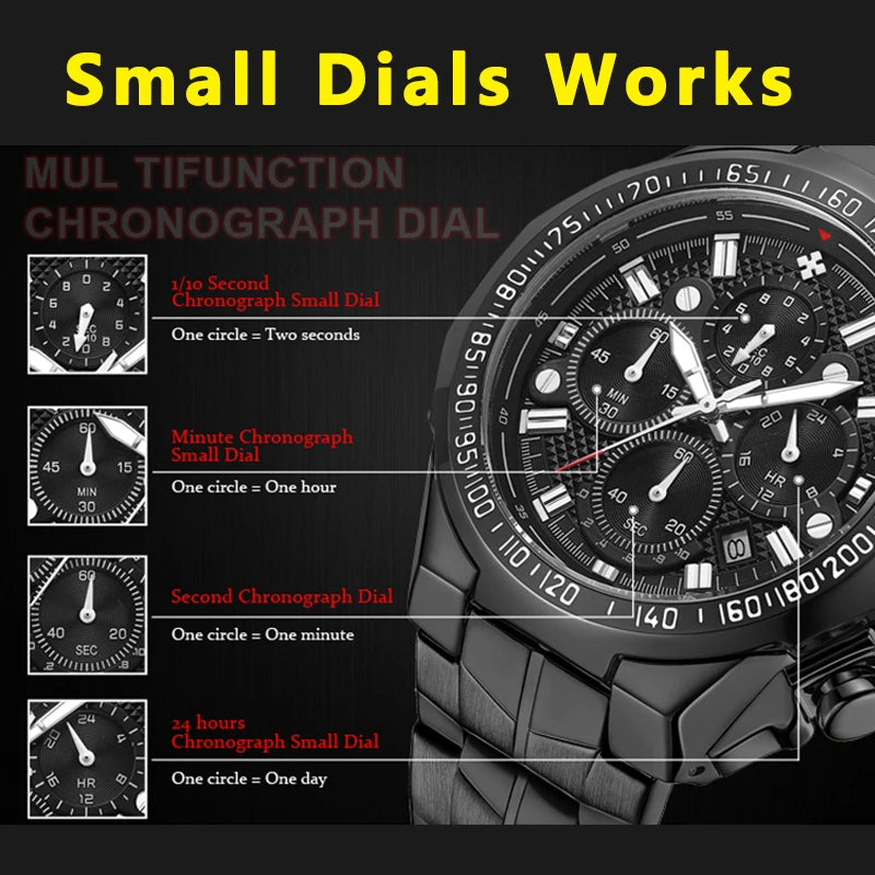 Relogio Masculino WWOOR Mens Watches 2026 Top Brand Luxury Wrist Watches For Men Gold Big Golden Male Chronograph Wristwatch Man