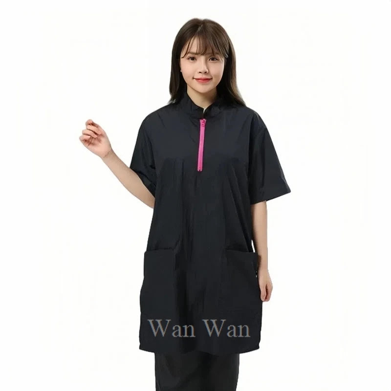 Pet Dog Grooming Clothing Waterproof Work Clothes Pet Groomer Uniforms Long Style Hair Salon Anti Hair Smock Hairdresser Gown