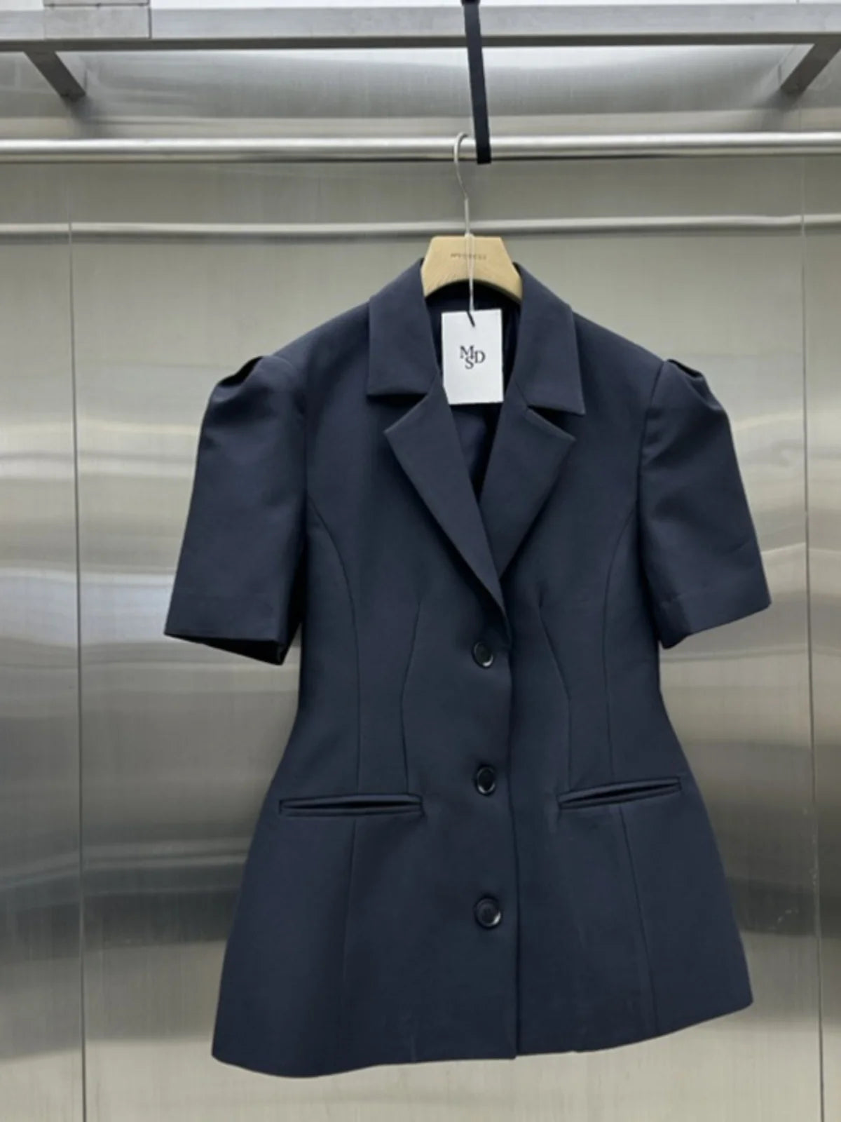 SuperAen 2024 Summer New Korean Short Sleeve Overcoat Women's Fashion Style Blazer Coat