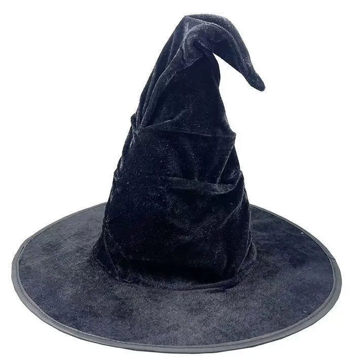 Women's Hats Halloween Bat Spider Horror Black Pleated For Girl Witch Hats Cosplay Funny Party High-quality Tassel Caps