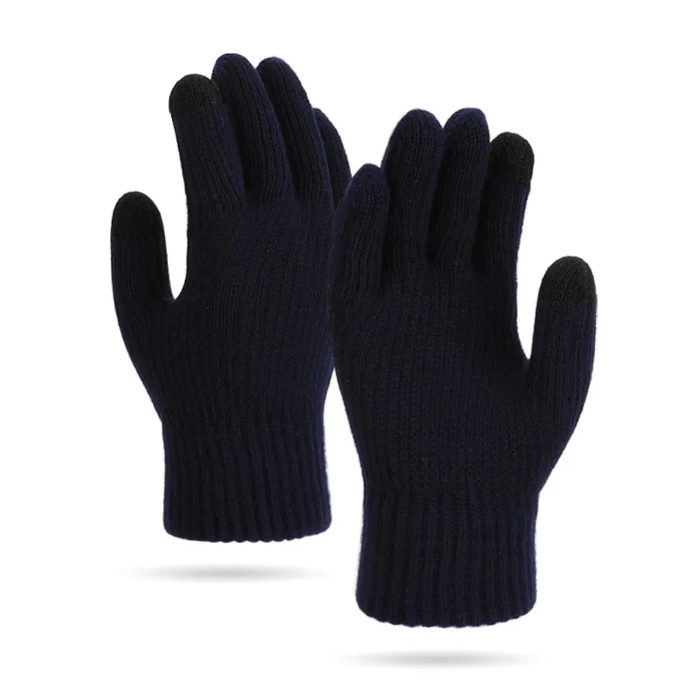Touch Screen Gloves for Women & Men Winter Thermal Knitted Gloves Warm Stretchable Gloves for Driving Outdoor Running 6 Colors