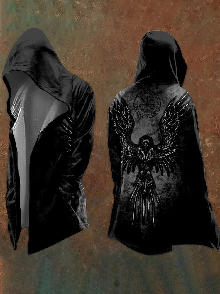 New style hoodie2025Cross-border European and American Style Men's Hoodie Cardigan Tough Guy No Zipper Printed Halloween Hooded