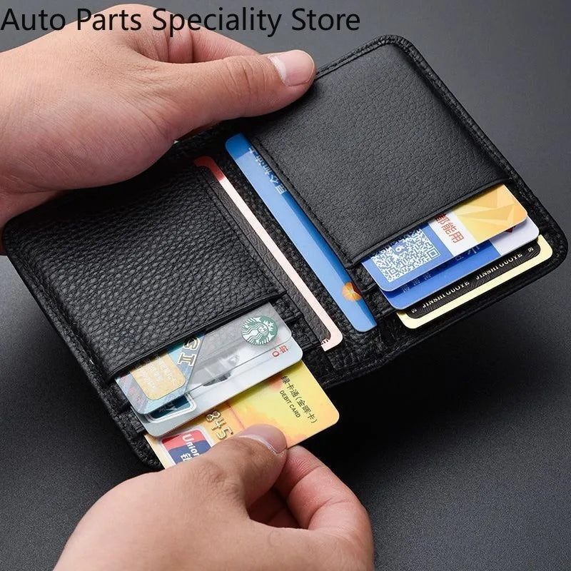 Men's Wallet Short Wallet Card Holder Fashion Thin Multi Card Business Soft Leather Wallet for Men Bolsa Feminina Coin Purse