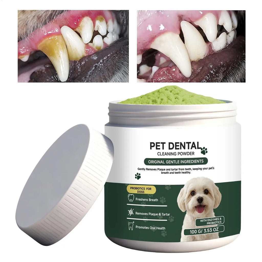 No Brushing Cleaner Pet Tooth Clean Powder Dog Teeth Cleaning Powder Cleaning For Dog For Puppy Kitten Small Large Breeds Daily