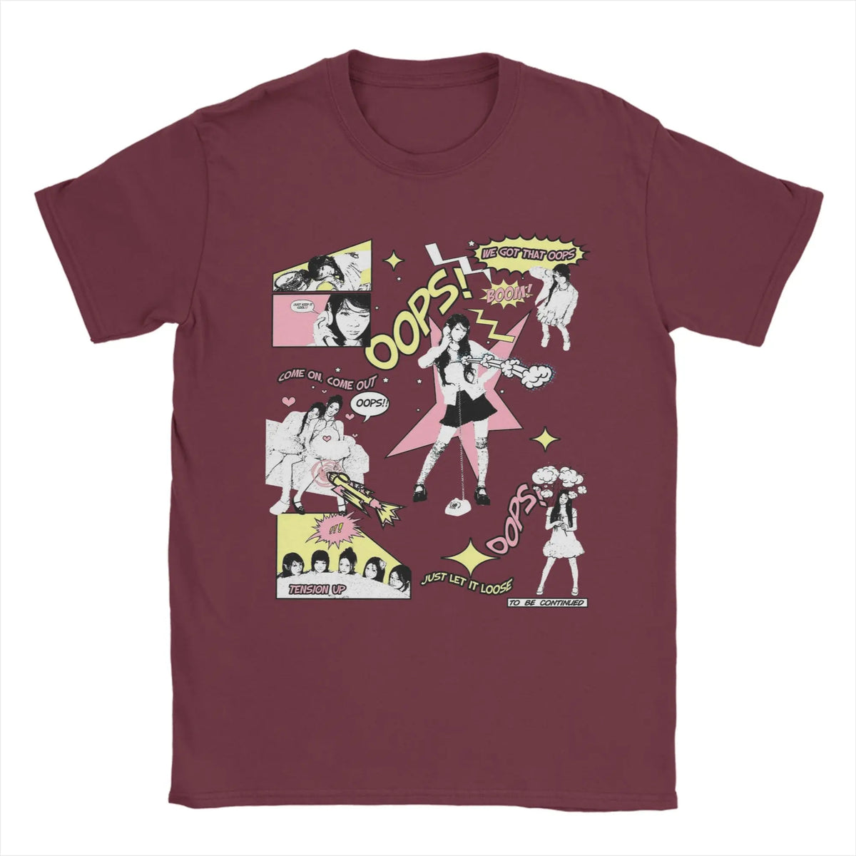 Illit Kpop T-Shirt Men  Funny Pure Cotton Tee Shirt Crew Neck Short Sleeve T Shirts Classic Clothes