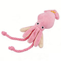 1PC Octopus Shaped Pet Plush Toys Squeaky Rope Interactive Chew Toys for Small Large Dogs Cats Puppy Teething Training Plaything