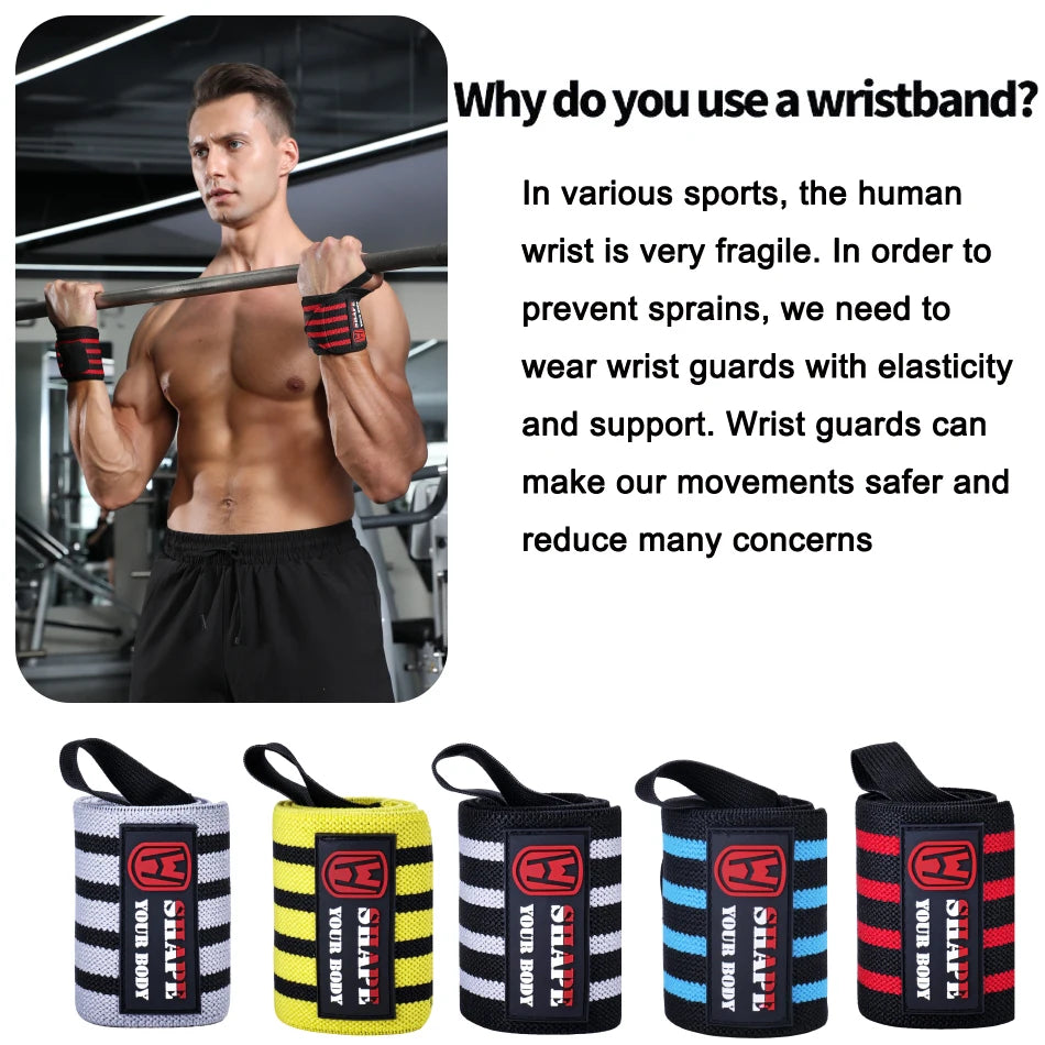 WOSWEIR-1 Pair Weightlifting Wristband, Wrist Wraps, Gym Fitness Straps Support , Sports Equipment
