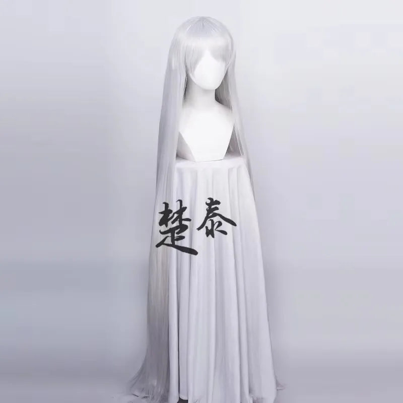 60inch 150cm Long Women Cosplay Wigs 5 Colors Straight Black White Silver Grey Brown Pink Synthetic Hair Halloween Party Role
