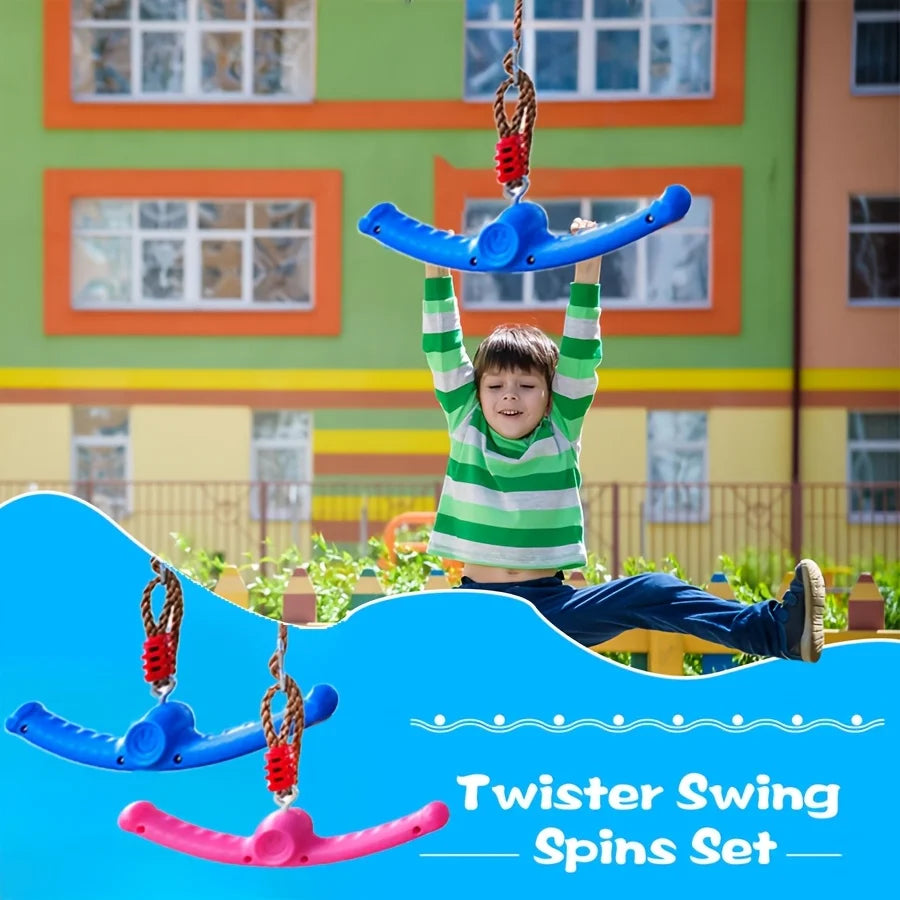 360° Rotating Trainer Fitness Set Youngsters Gym Equipment Backyard Course Adventure Training Gear Play Toy Playground Equipmen