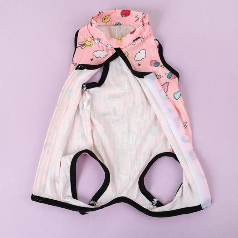 Cat Dog Anti-Licking Vest Pet Care Clothing Kitten Weaning Sterilization Suit High Elastic Surgery After Recovery Care Clothing
