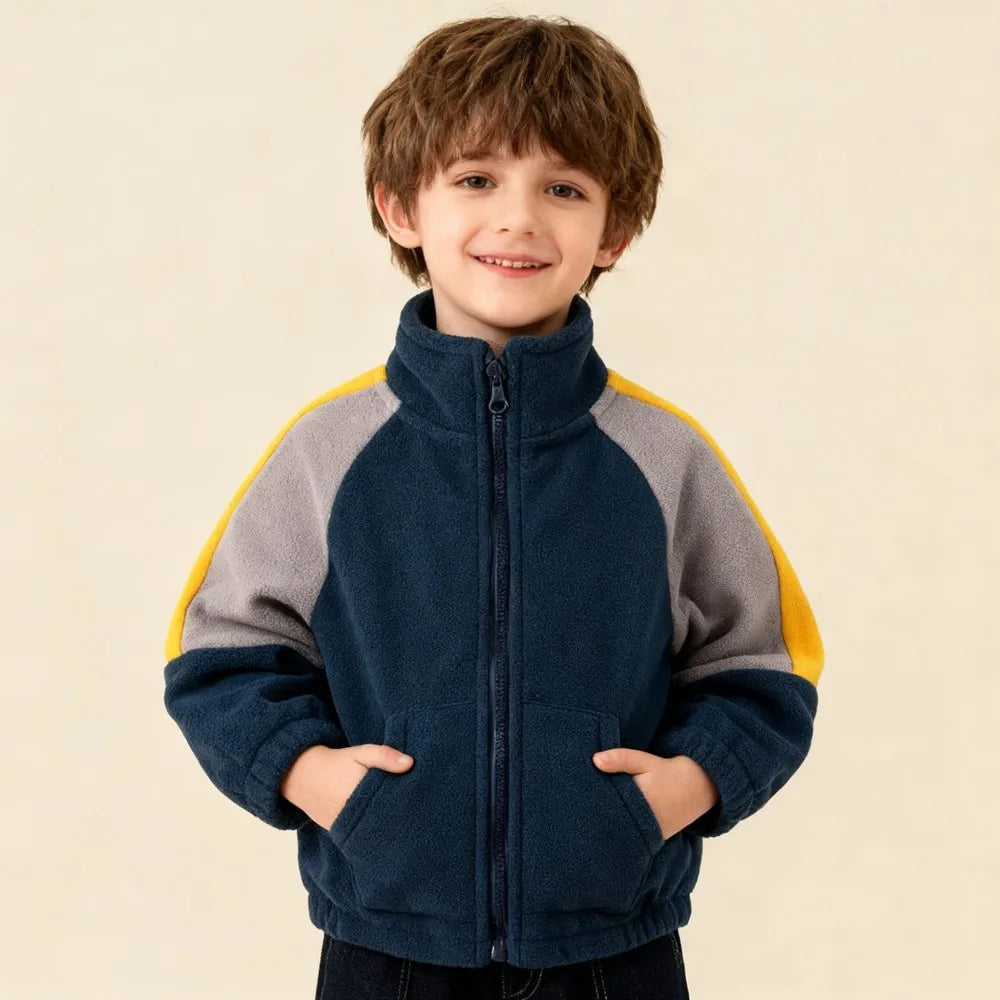 New Boys Jackets Autumn Fleece Coats Winter Thermal Fleece Jacket for Children 1 2 3 4 5 6 7Yrs Kids Coats Warm Korean Outerwear