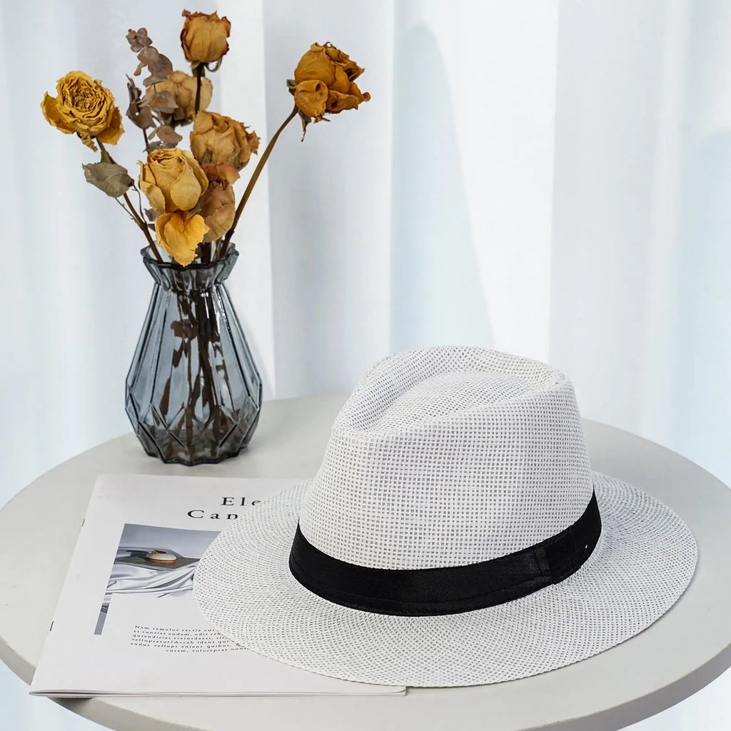 Summer Large Size 60cm Classic Sun Hats for Men Women Panama Hats Couple Wide Brim Beach Straw Hat Big Head Plus Size Fedora Hat
