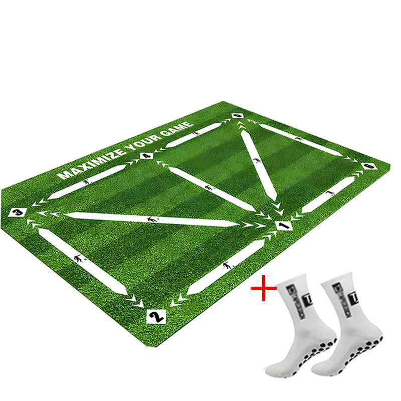 Football Training Mat Soccer Training Equipment Non Slip Foldable Kids Adults Training Indoor Ourdoor Equipment Dribble Trap