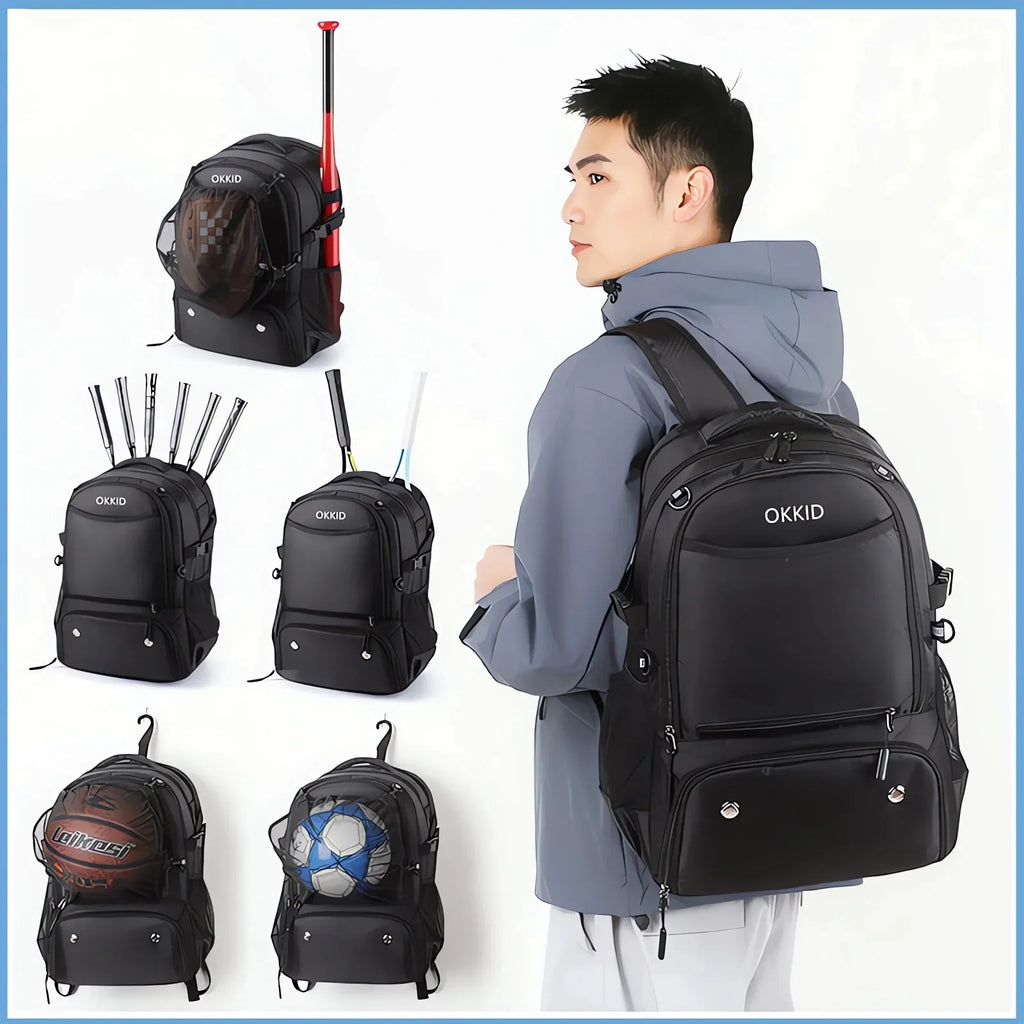 Basketball Backpack Large Sports Equipment Bag with Ball Holder & Shoe Compartment Sport Bags for Soccer, Volleyball,Gym, School