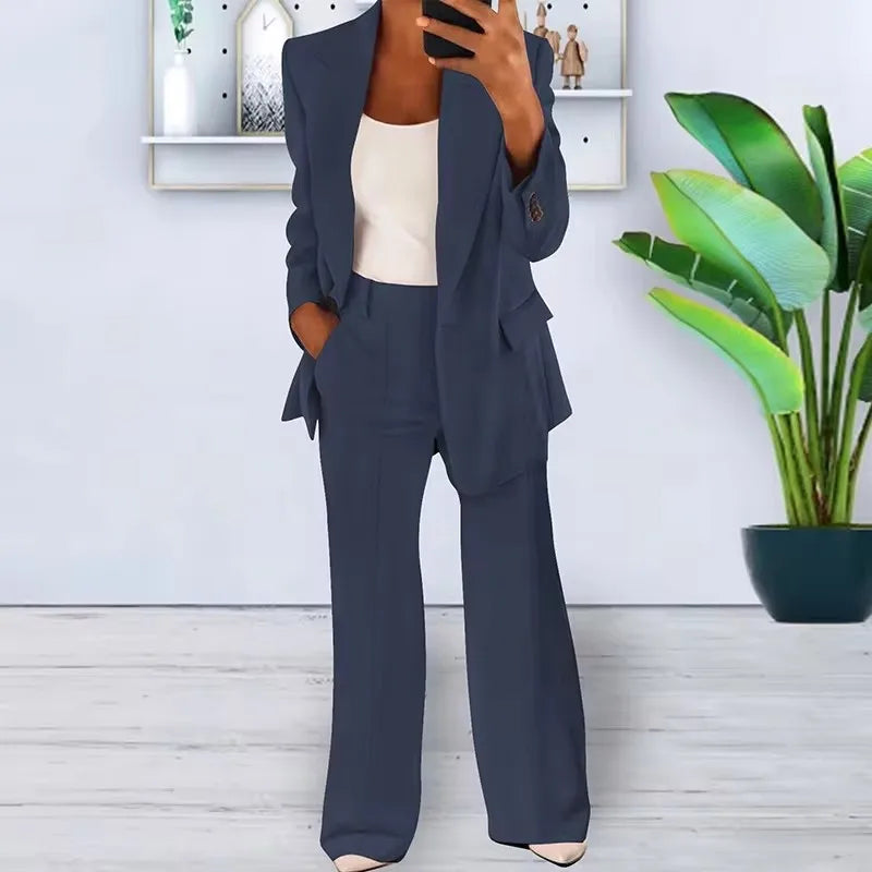 European and American Fashion Lapel Slim Fit Cardigan Temperament Suit