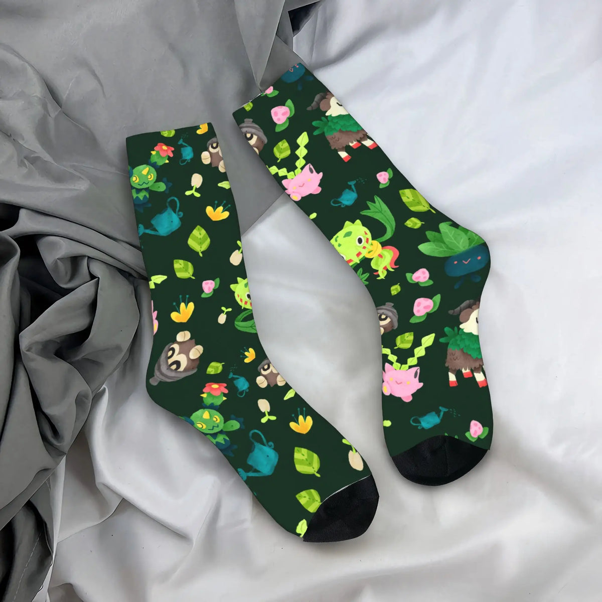 Happy Funny Male Men Socks Hip Hop Pokemons Cartoon Gengar Sock Polyester  Graphic Women's Socks Spring Summer Autumn Winter